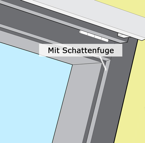 Fenster mit Schattenfuge