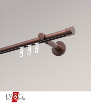 Lysel - SET Opal Innenlauf 160cm Trger offen mit Endstcke Zylinder in Bronze