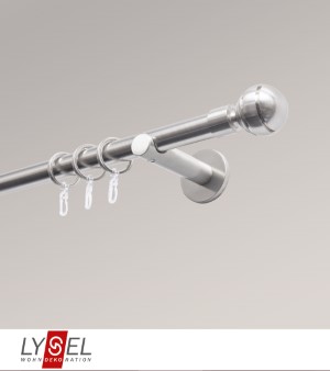 Lysel - SET Opal 160cm Trger offen mit Endstcke Kugel in Edelstahl-Optik